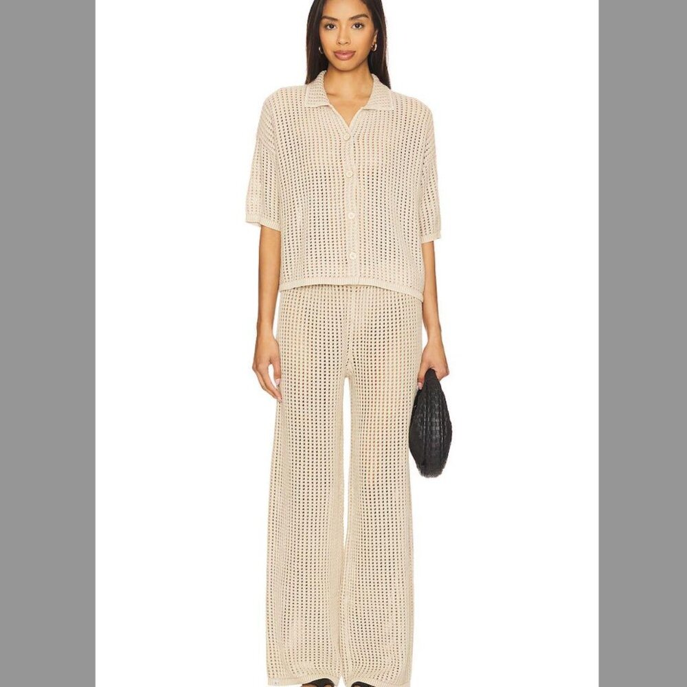 Barefoot Dreams Women's Cream and Tan Jumpsuit